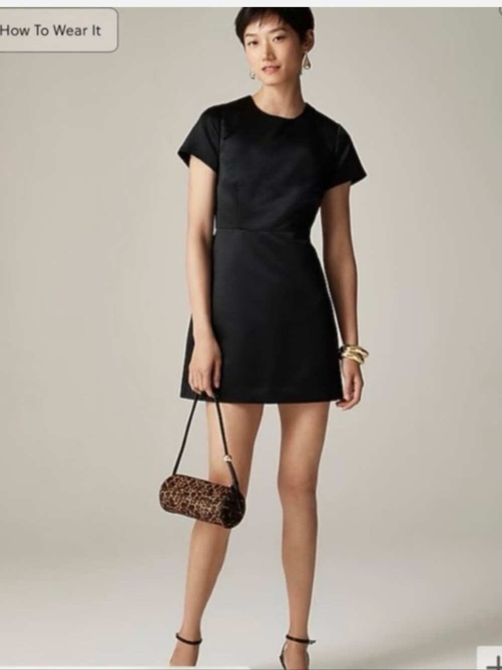 COLLECTION A-line Mini Dress In Duchesse Satin